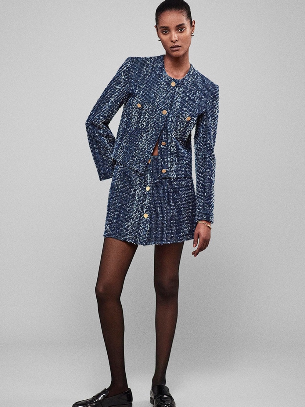 Frame Boucle Denim Jacket - Picture 4 of 7